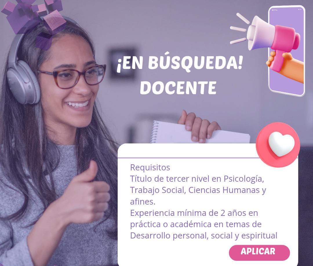 SE NECESITA DOCENTE