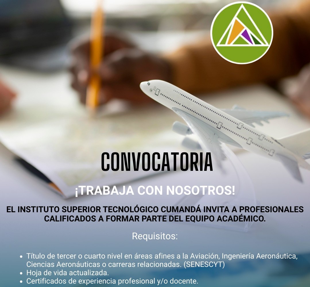 Trabaja con nosotros - Se necesita docente a fines de la aviación